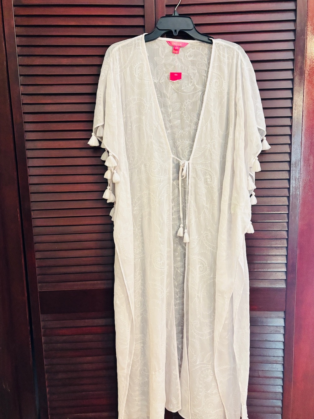 Lilly Pulitzer sheer embroidered Kimono/CoverUp